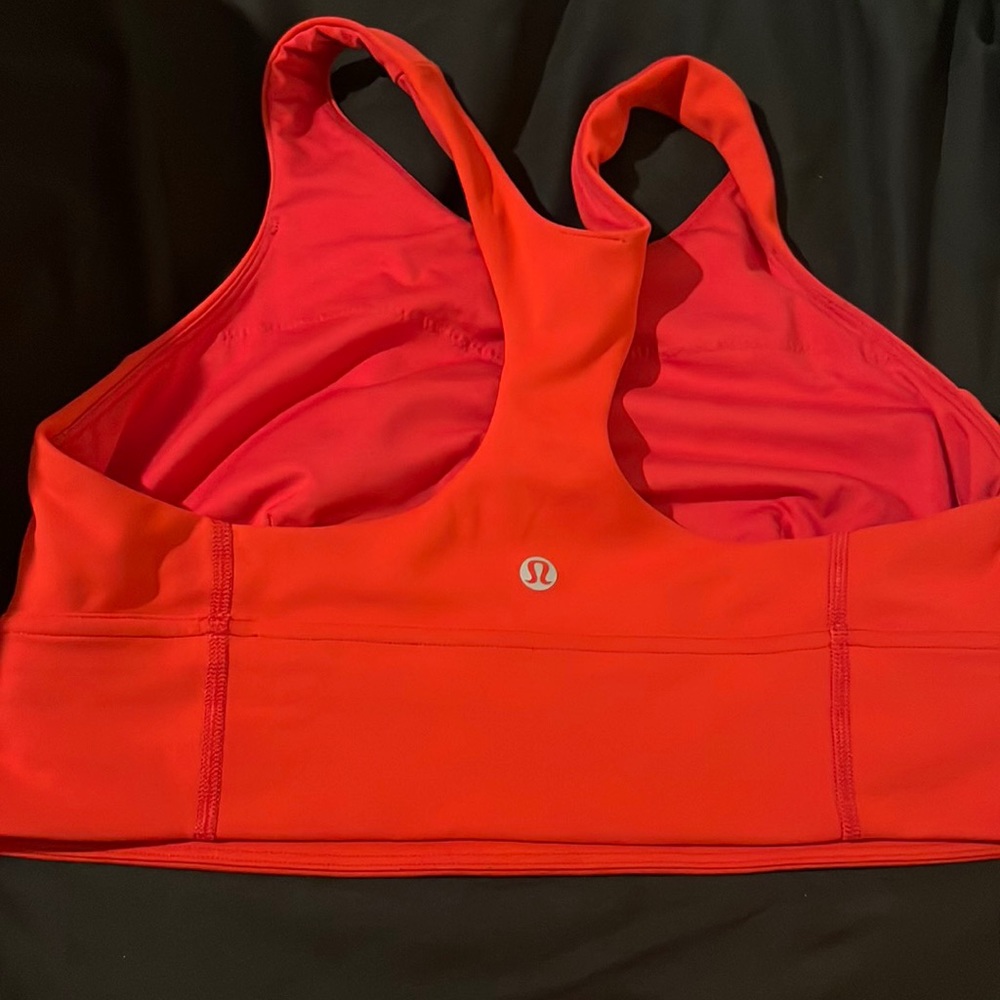 Lululemon Wunder Train Longline Bra SIZE 10 in Dark Red
